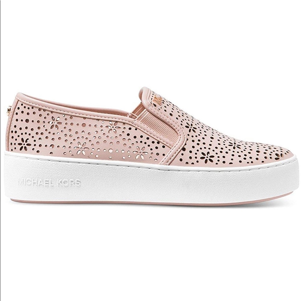 Michael Kors Perforated Leather Trent Slip Ons